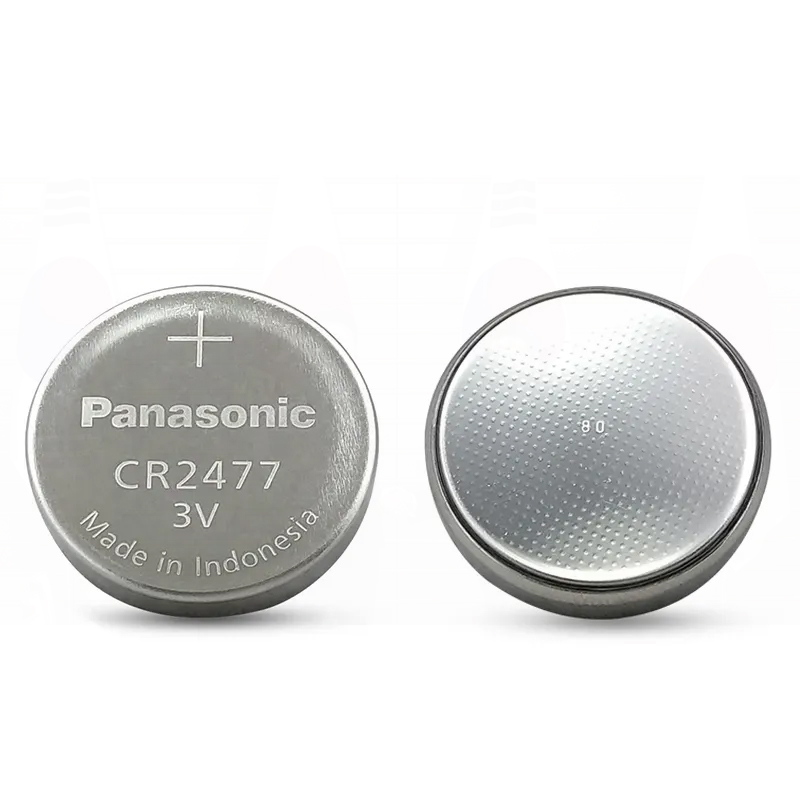 CR2477 battery front and back CR2477 battery front and back